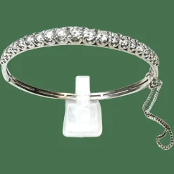 Bracelet Tennis Or Blanc Diamants 2.5ct