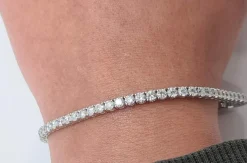 Bracelet tennis or blanc diamants