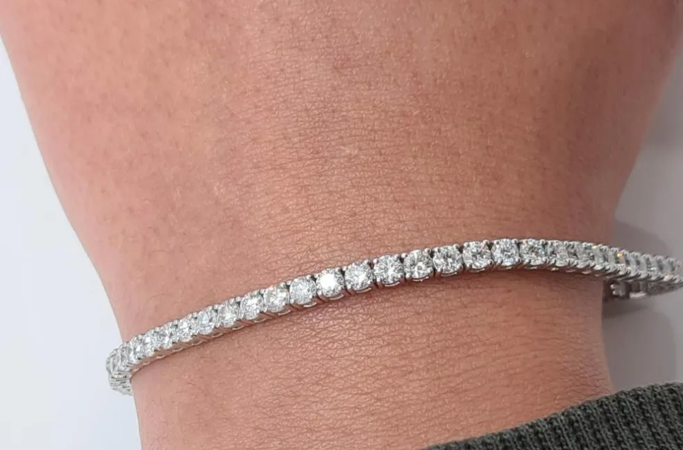 Bracelet tennis or blanc diamants