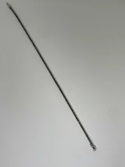 Bracelet tennis or blanc et diamants noirs