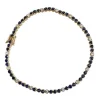 Bracelet Tennis Or jaune Saphirs Diamants