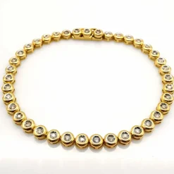 Bracelet tennis or jaune diamants