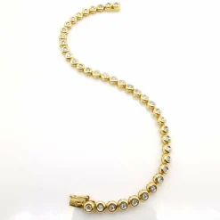 Bracelet tennis or jaune diamants