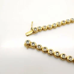 Bracelet tennis or jaune diamants
