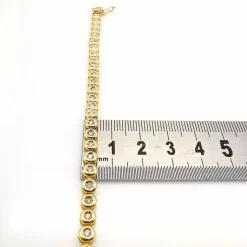 Bracelet tennis or jaune diamants