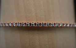 Bracelet Tennis Or Rose Diamants