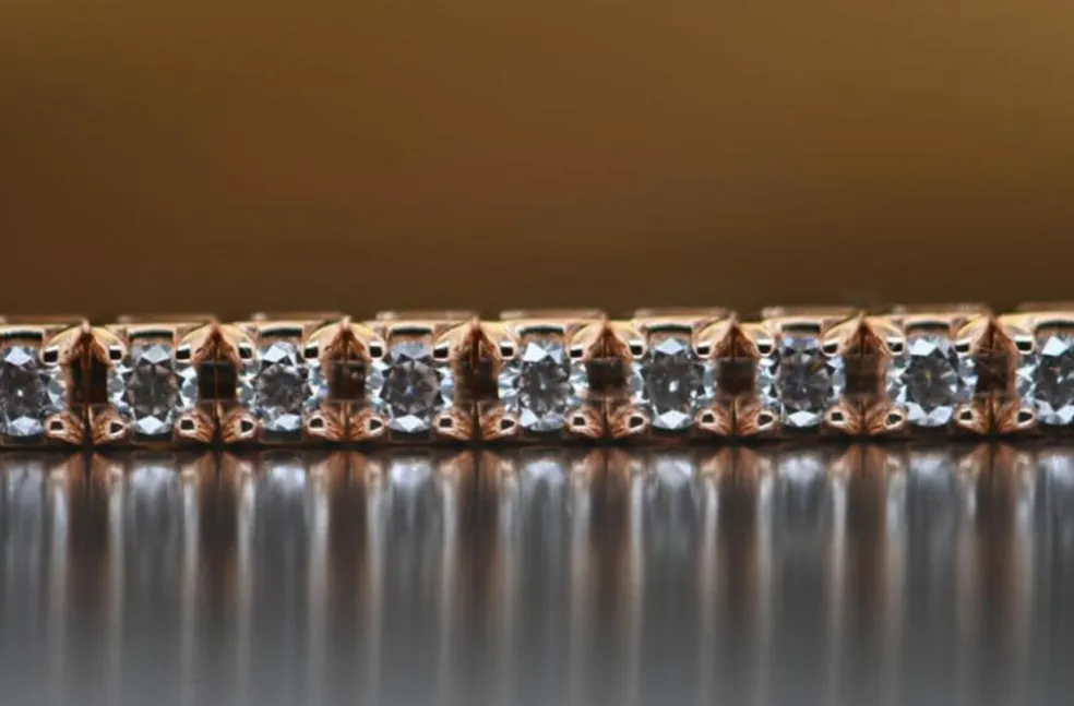 Bracelet Tennis Or Rose Diamants