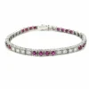 Bracelet tennis Rubis Diamants