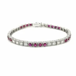 Bracelet tennis Rubis Diamants