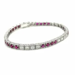 Bracelet tennis Rubis Diamants