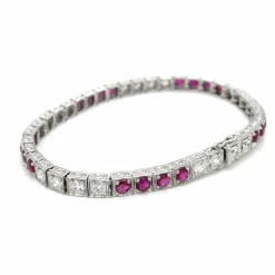 Bracelet tennis Rubis Diamants