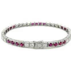 Bracelet tennis Rubis Diamants