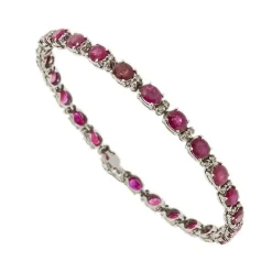 Bracelet tennis rubis et diamants