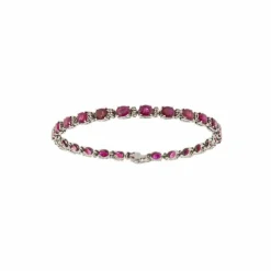Bracelet tennis rubis et diamants