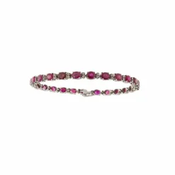 Bracelet tennis rubis et diamants