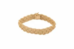 Bracelet tissé en or jaune