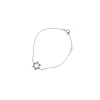 Bracelet étoile de David or blanc