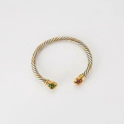 Bracelet Torque Rubis & Emeraudes