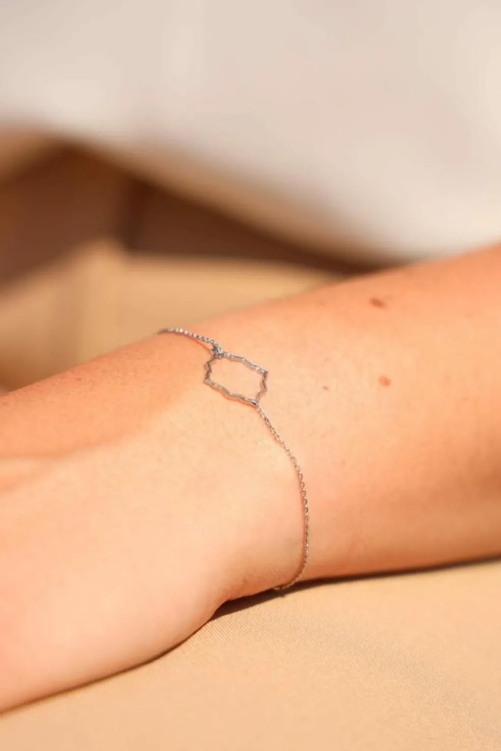 Bracelet Transparence Or blanc