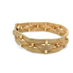 Bracelet tressé en or jaune Fratelli Filippini