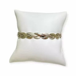 Bracelet tressé or blanc