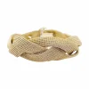Bracelet tresse or jaune.