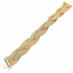 Bracelet tresse or jaune.