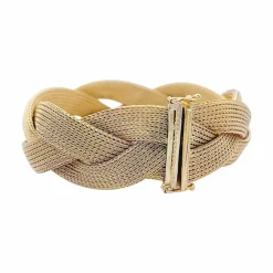 Bracelet tresse or jaune.