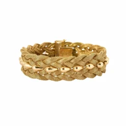Bracelet tréssé en or jaune