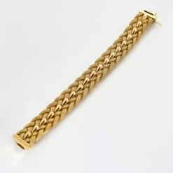 Bracelet tréssé en or jaune
