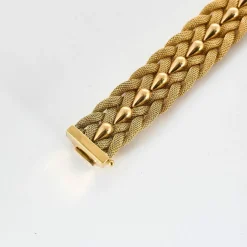Bracelet tréssé en or jaune