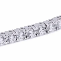 Bracelet type Rivière en Or Blanc et Diamants