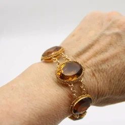 Bracelet victorien en or et citrines