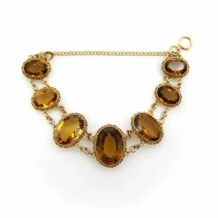 Bracelet victorien en or et citrines