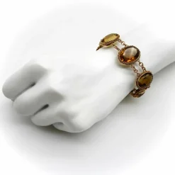 Bracelet victorien en or et citrines