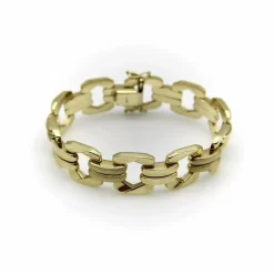 Bracelet vintage à maillons alternés en or 14 carats