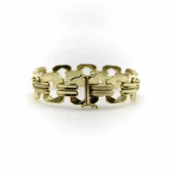 Bracelet vintage à maillons alternés en or 14 carats