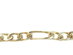 Bracelet vintage chaine maille figaro alternée 1/3