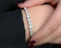 Bracelet vintage chute de diamants 2,5 ct