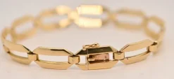 Bracelet Vintage Circa 50 Or Jaune 18 Carats
