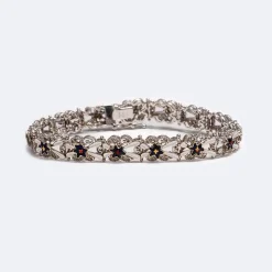 Bracelet vintage en or blanc