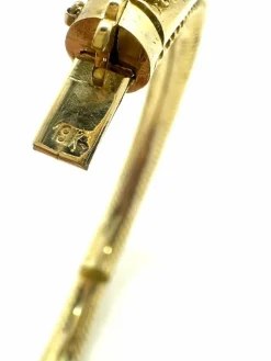 Bracelet vintage en or fabriqué à partir d'un tube creux, début des années 1900