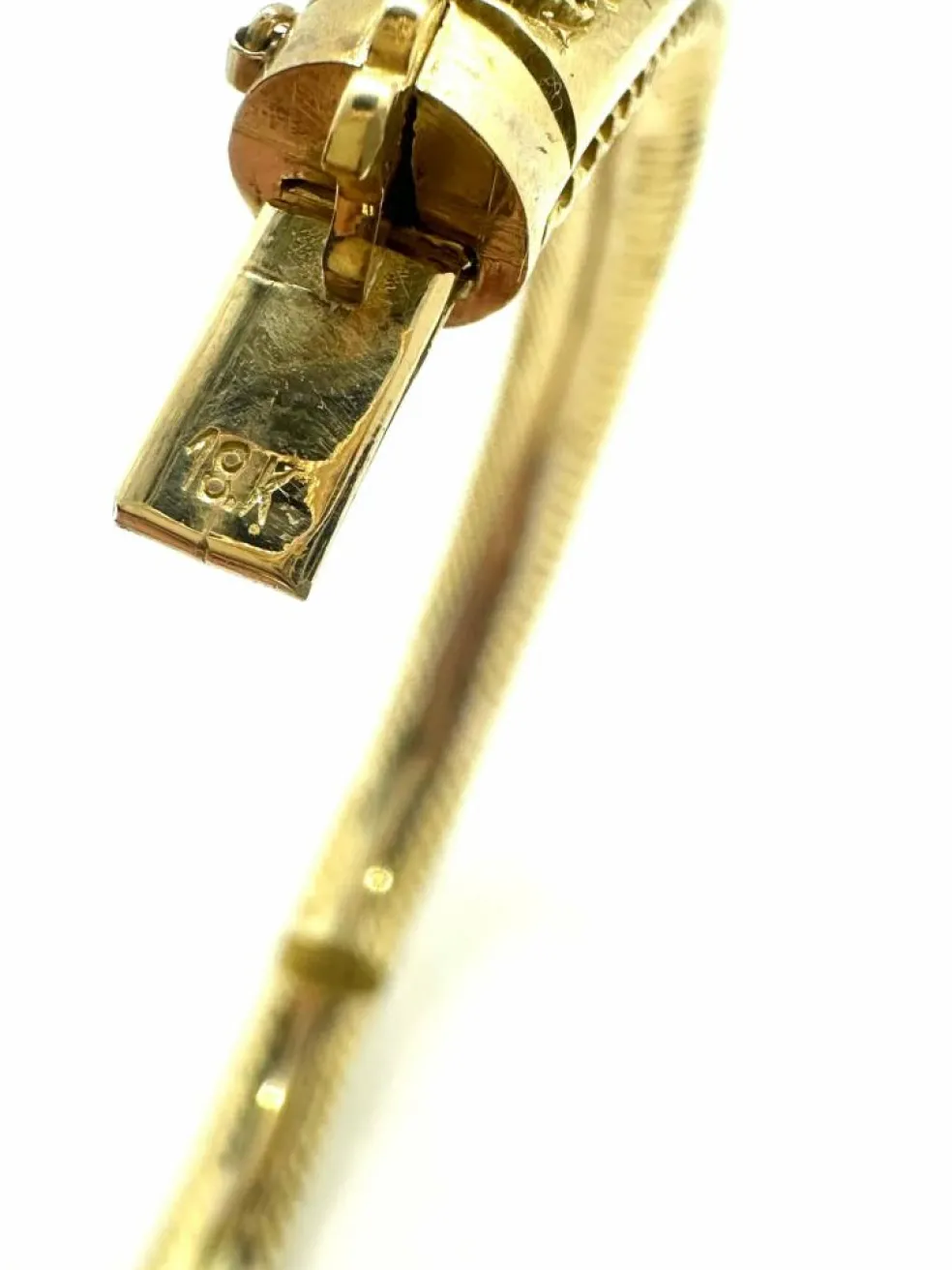 Bracelet vintage en or fabriqué à partir d'un tube creux, début des années 1900