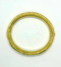 Bracelet vintage en or fabriqué à partir d'un tube creux, début des années 1900