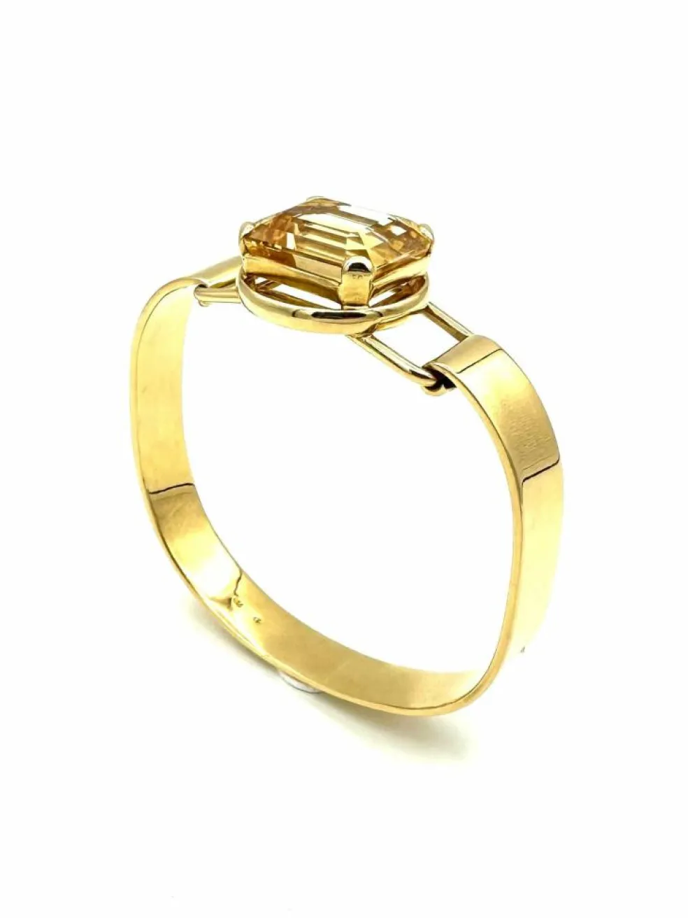 Bracelet vintage en or jaune 18K et citrine