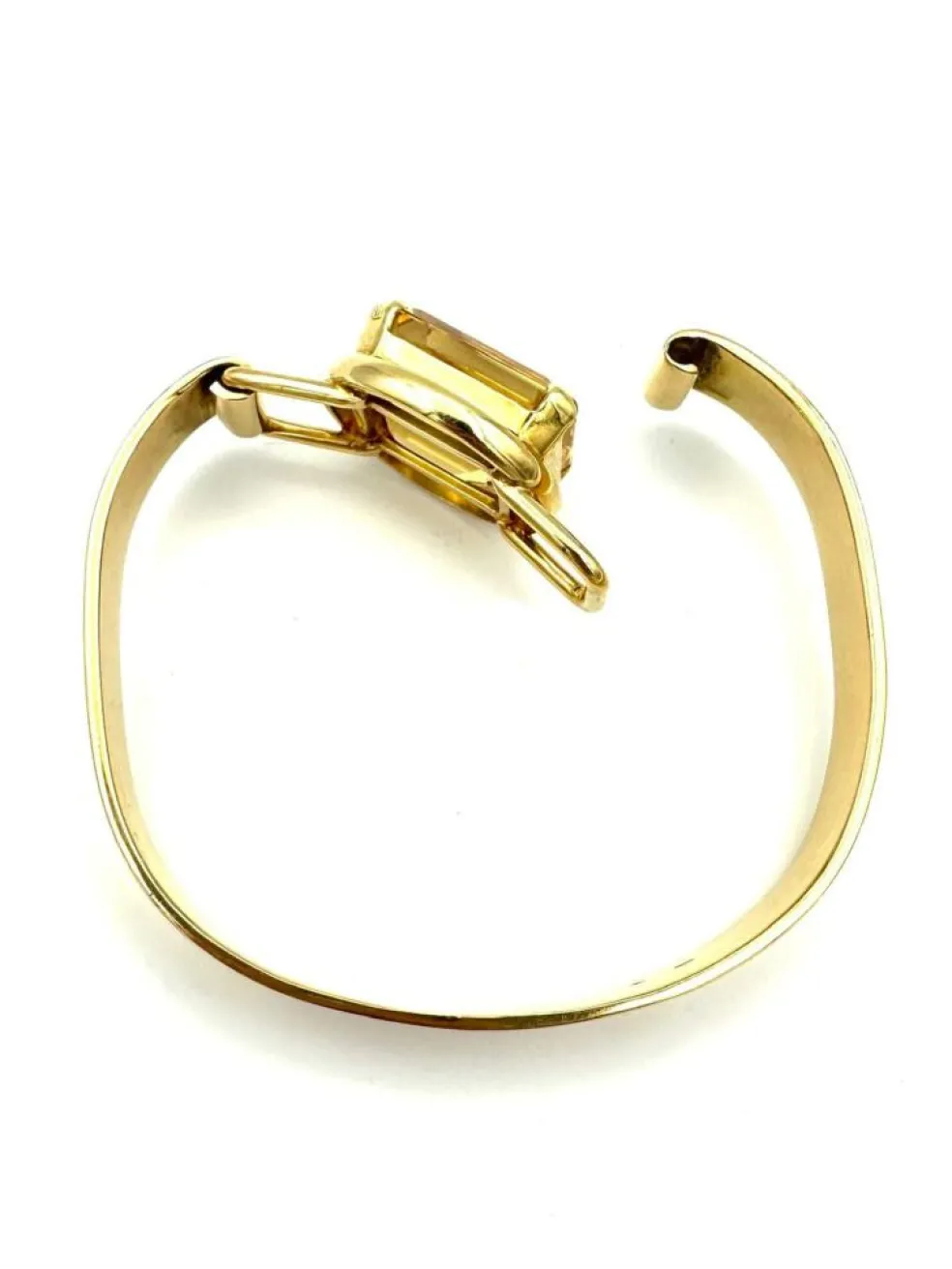 Bracelet vintage en or jaune 18K et citrine