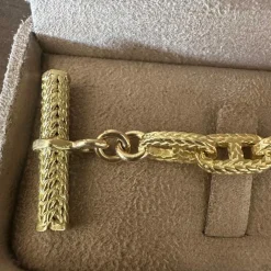 Bracelet vintage maille Chaîne d'ancre en or jaune