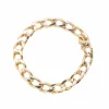 Bracelet vintage maille gourmette plate or jaune