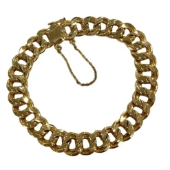Bracelet vintage maille gourmette or jaune