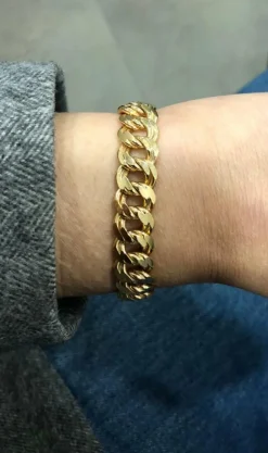 Bracelet vintage maille gourmette or jaune